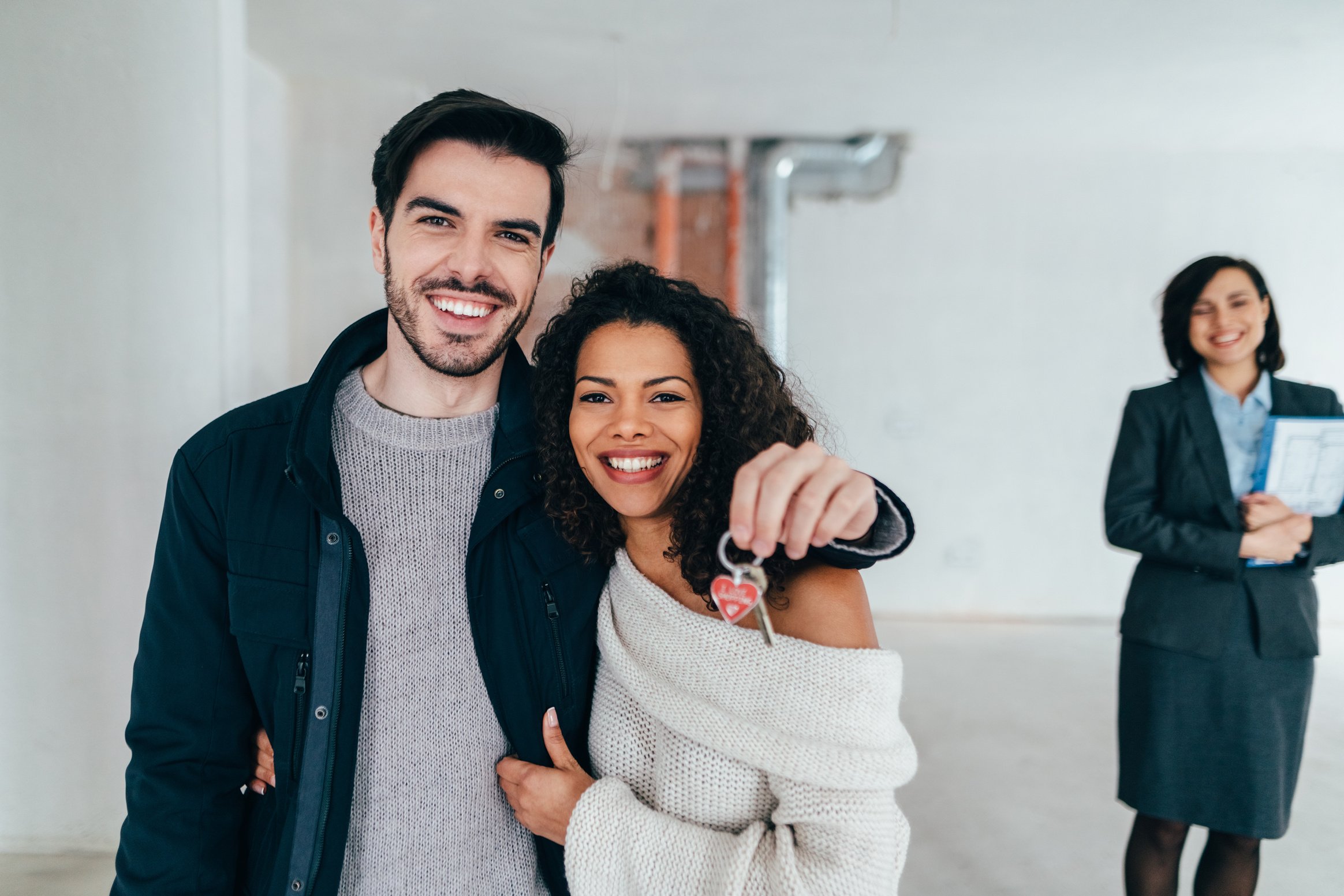 Couple buying new home